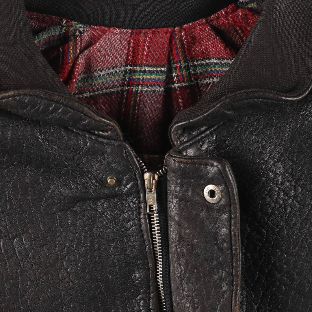 Vintage MADNESS CUIR leather jacket, made in France, size L, men's size L genuine leather black type Vintage Second Hand