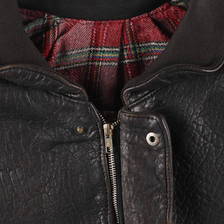 Vintage MADNESS CUIR leather jacket, made in France, size L, men's size L genuine leather black type Vintage Second Hand
