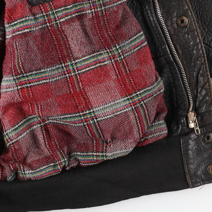Vintage MADNESS CUIR leather jacket, made in France, size L, men's size L genuine leather black type Vintage Second Hand