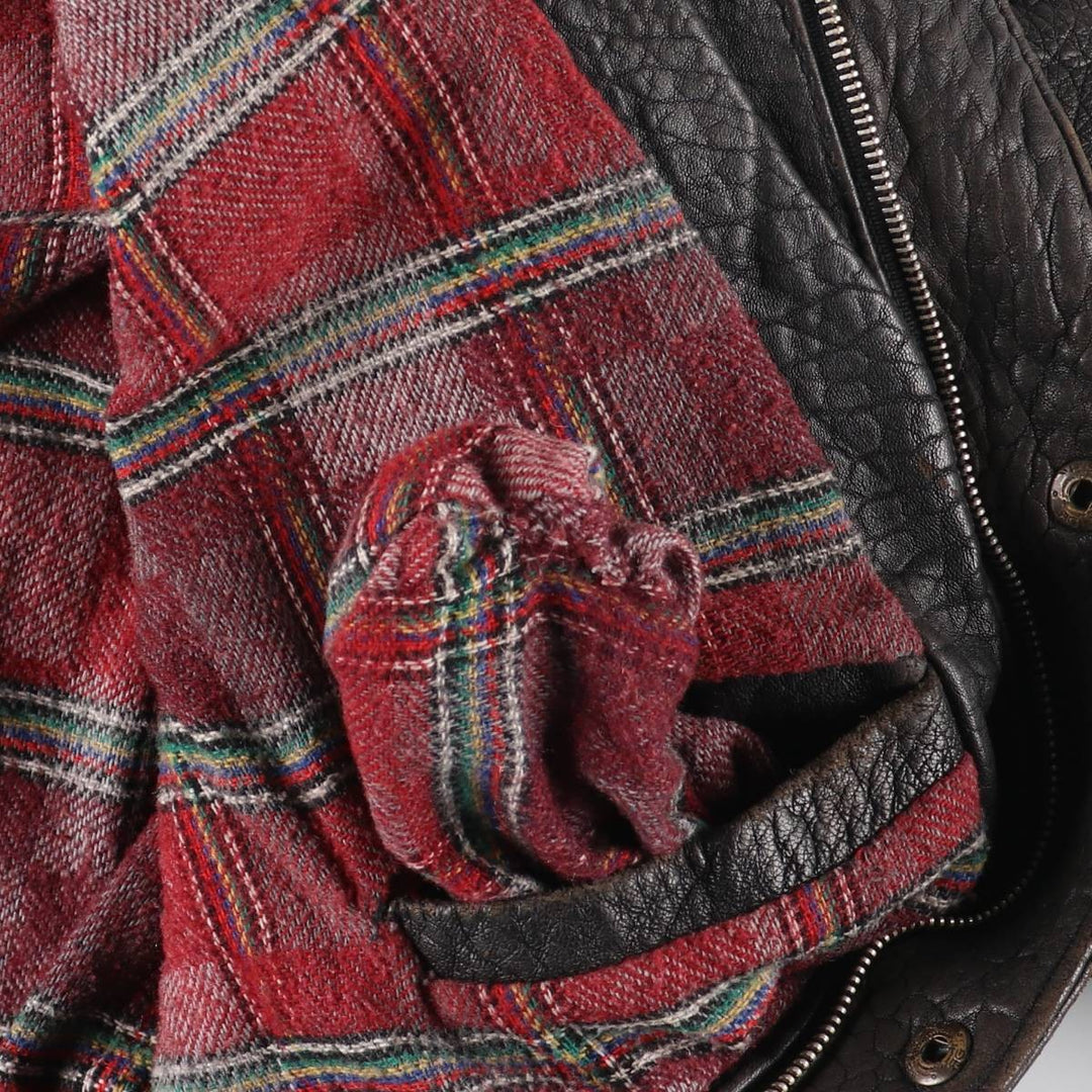 Vintage MADNESS CUIR leather jacket, made in France, size L, men's size L genuine leather black type Vintage Second Hand