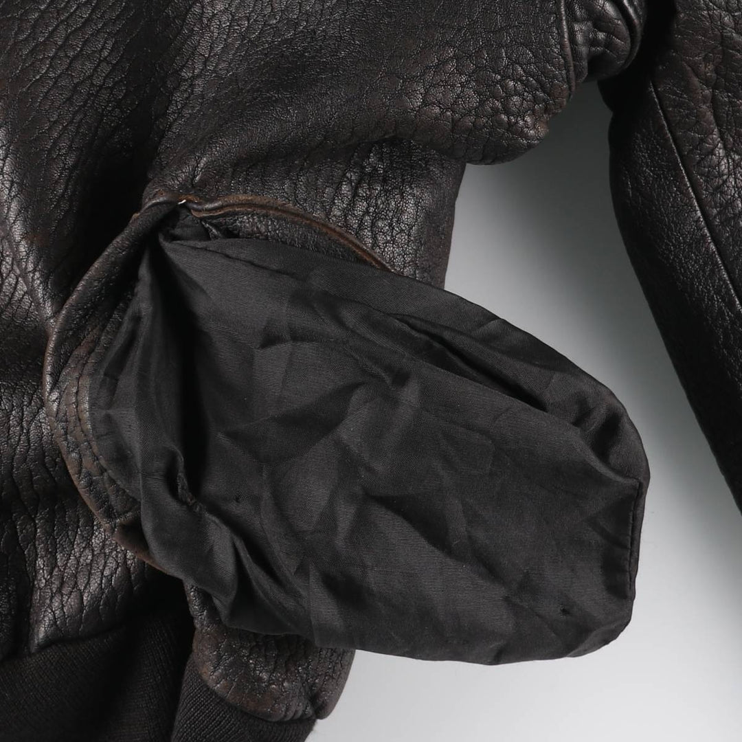 Vintage MADNESS CUIR leather jacket, made in France, size L, men's size L genuine leather black type Vintage Second Hand