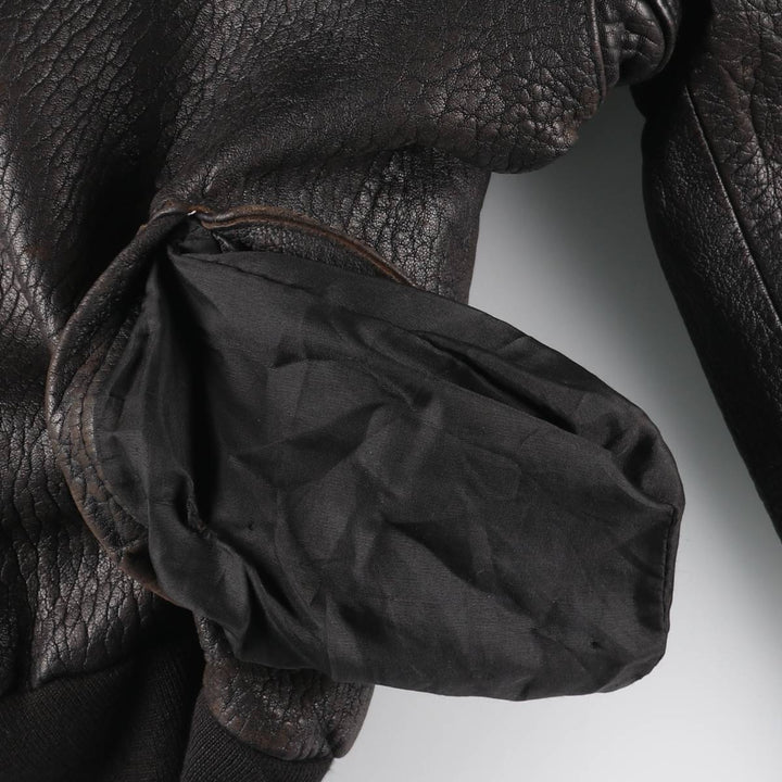 Vintage MADNESS CUIR leather jacket, made in France, size L, men's size L genuine leather black type Vintage Second Hand