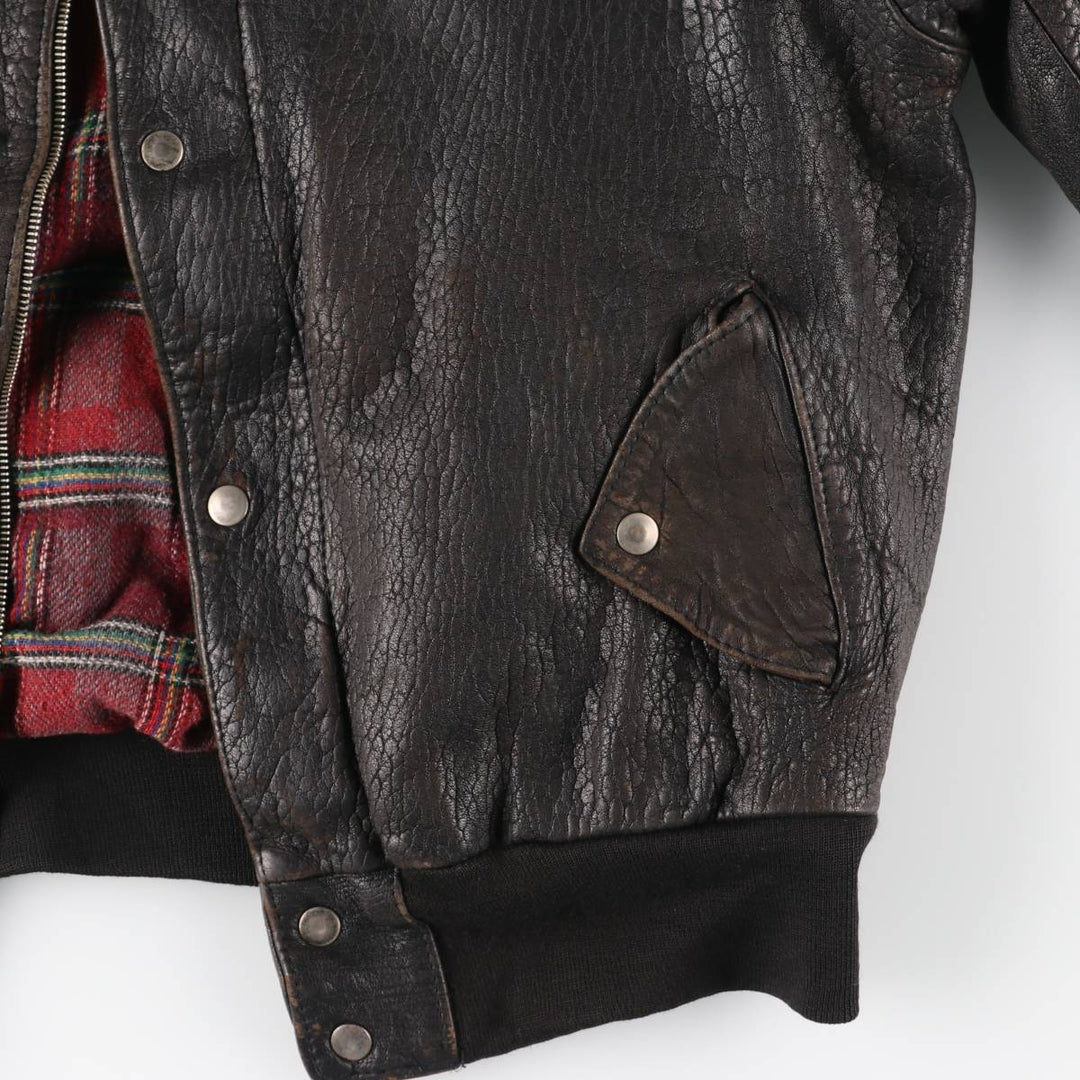 Vintage MADNESS CUIR leather jacket, made in France, size L, men's size L genuine leather black type Vintage Second Hand