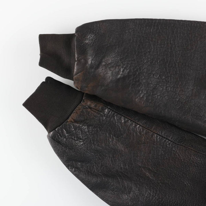 Vintage MADNESS CUIR leather jacket, made in France, size L, men's size L genuine leather black type Vintage Second Hand