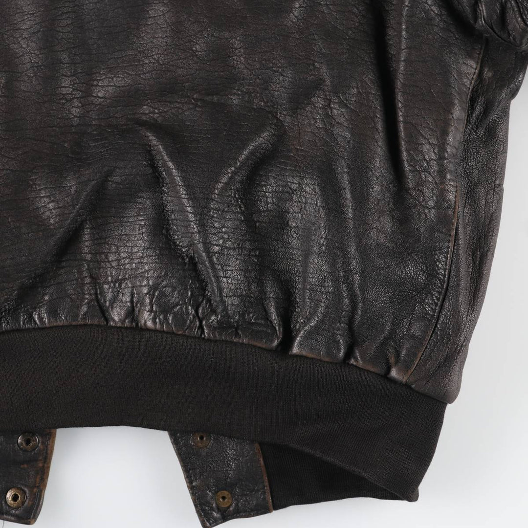 Vintage MADNESS CUIR leather jacket, made in France, size L, men's size L genuine leather black type Vintage Second Hand