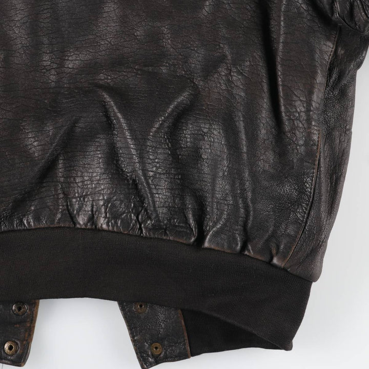 Vintage MADNESS CUIR leather jacket, made in France, size L, men's size L genuine leather black type Vintage Second Hand