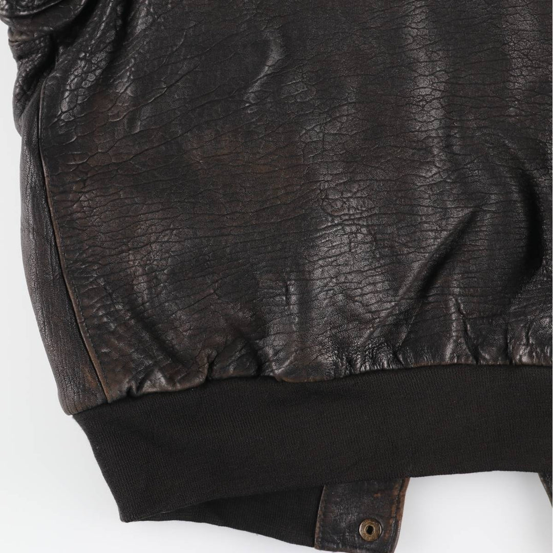 Vintage MADNESS CUIR leather jacket, made in France, size L, men's size L genuine leather black type Vintage Second Hand