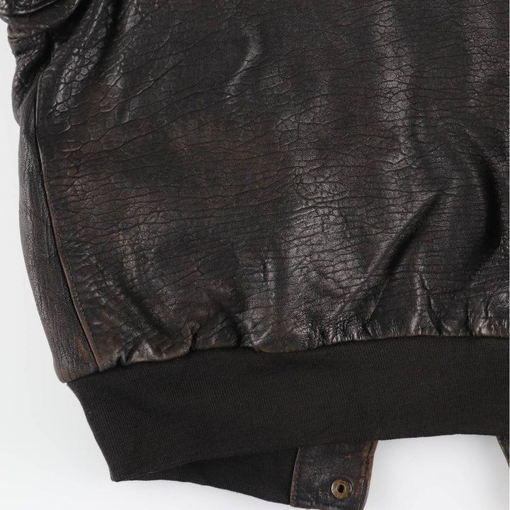 Vintage MADNESS CUIR leather jacket, made in France, size L, men's size L genuine leather black type Vintage Second Hand