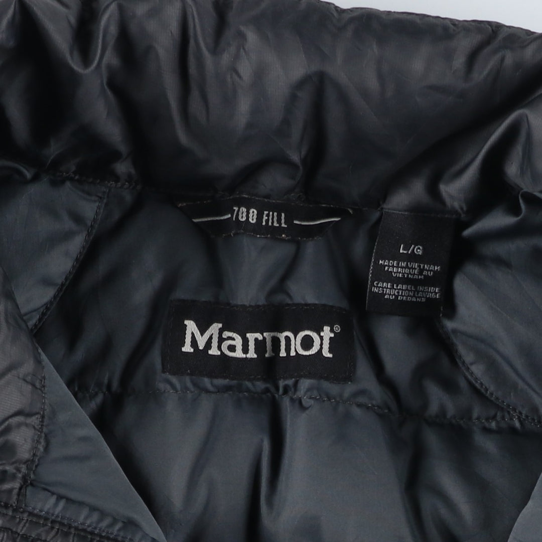 2000'S Marmot 700 Fill Power Ripstop Down Jacket, Men's Size L unclear Charcoal Vintage Second Hand
