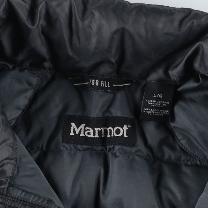 2000'S Marmot 700 Fill Power Ripstop Down Jacket, Men's Size L unclear Charcoal Vintage Second Hand