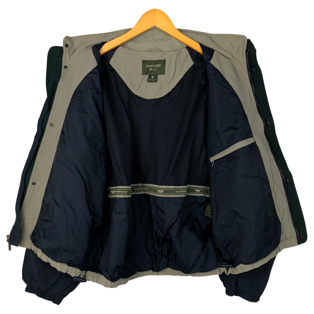 Dockers Golf Nylon Jacket, Men's Size Medium Nylon Navy blue Vintage Second Hand