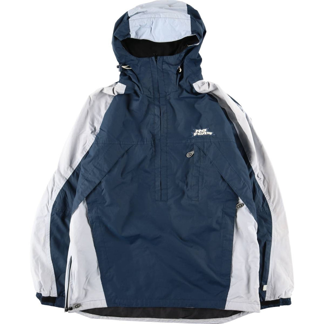 NO FEAR Hooded Half-Zip Nylon Pullover, Men's XL Nylon navy blue type Vintage Second Hand