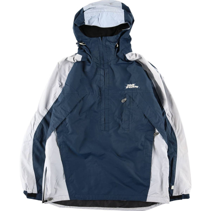 NO FEAR Hooded Half-Zip Nylon Pullover, Men's XL Nylon navy blue type Vintage Second Hand