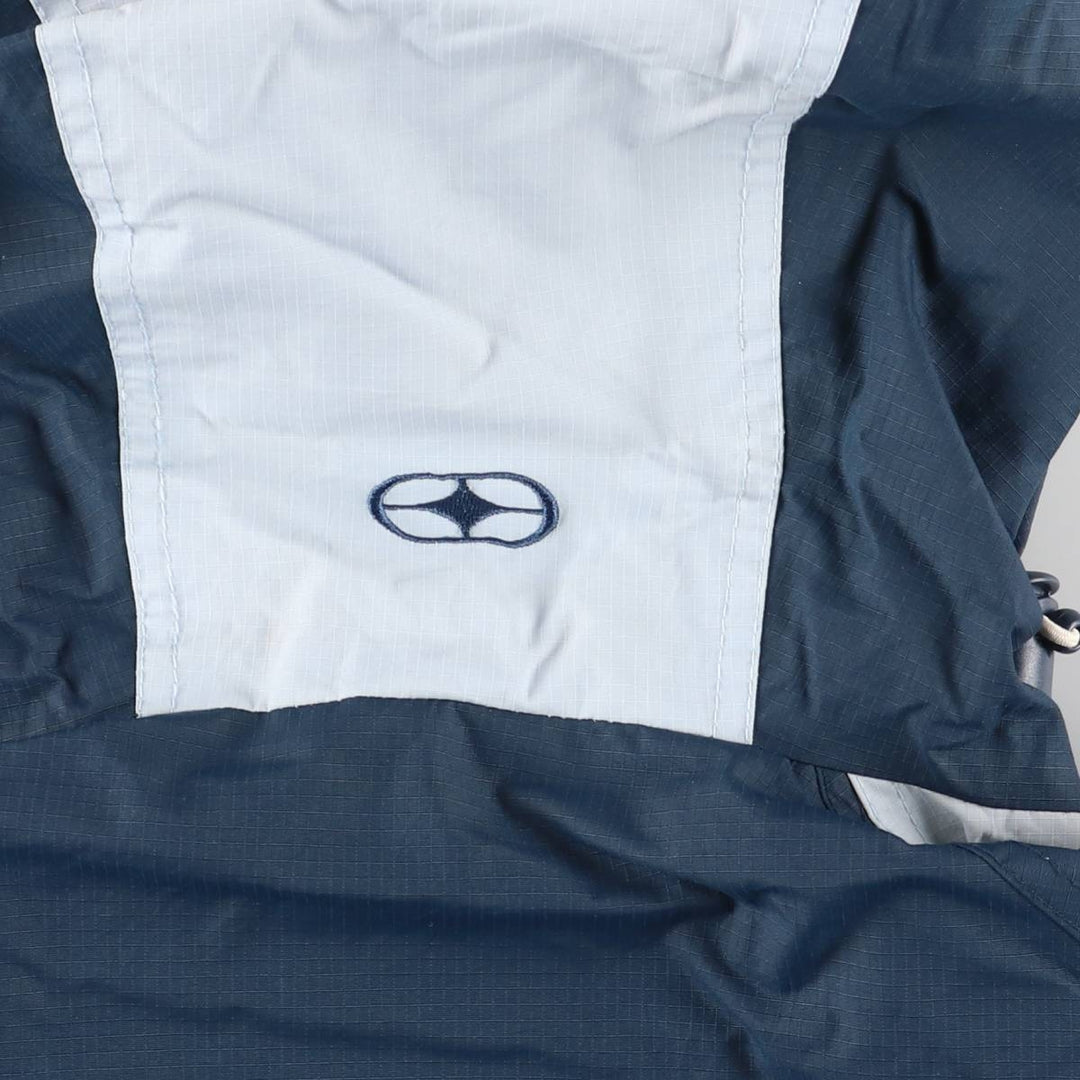 NO FEAR Hooded Half-Zip Nylon Pullover, Men's XL Nylon navy blue type Vintage Second Hand