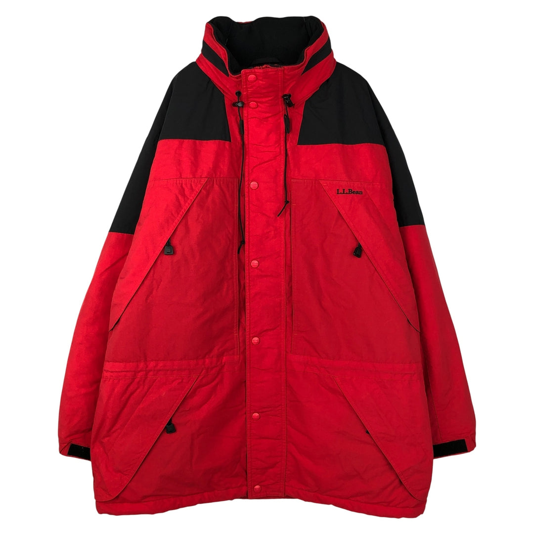 90s-00'S LLBean Padded Mountain Jacket, Shell Jacket, Puffer Jacket, Men's XL Nylon red type Vintage Second Hand