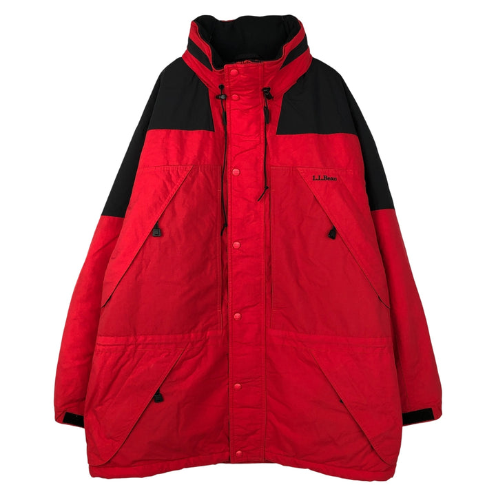 90s-00'S LLBean Padded Mountain Jacket, Shell Jacket, Puffer Jacket, Men's XL Nylon red type Vintage Second Hand