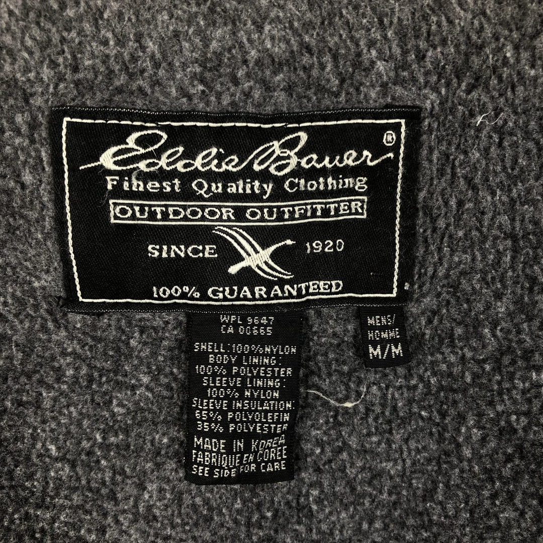 Eddie Bauer padded puffer jacket, men's size M Nylon navy blue type Vintage Second Hand