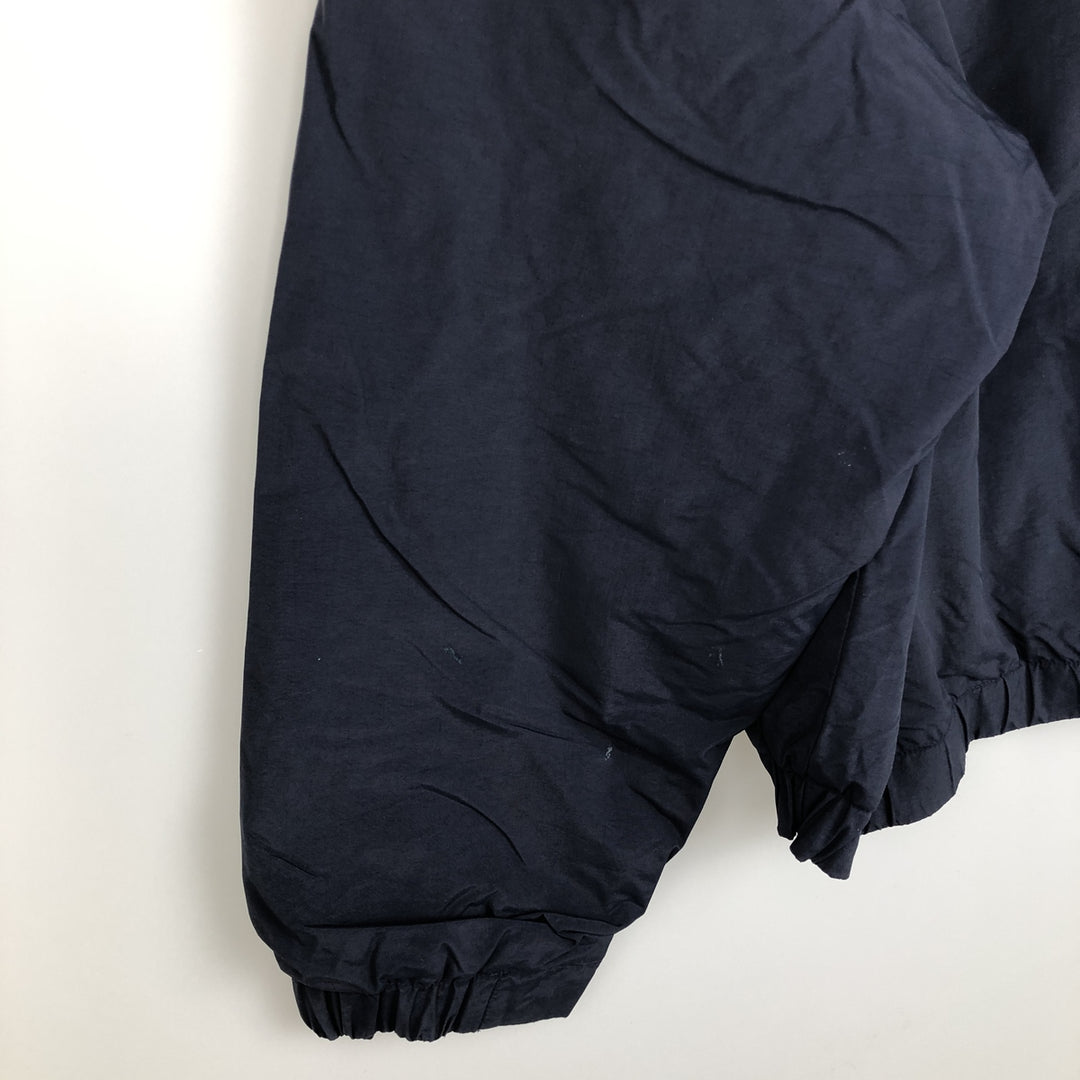 Eddie Bauer padded puffer jacket, men's size M Nylon navy blue type Vintage Second Hand