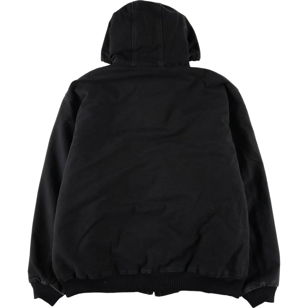 Carhartt Active Jacket, Padded Duck Full-Zip Hoodie, Made in USA, Men's XXL cotton black type Vintage Second Hand