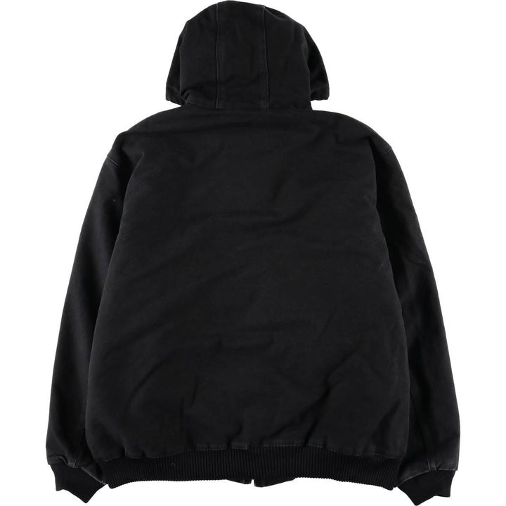 Carhartt Active Jacket, Padded Duck Full-Zip Hoodie, Made in USA, Men's XXL cotton black type Vintage Second Hand
