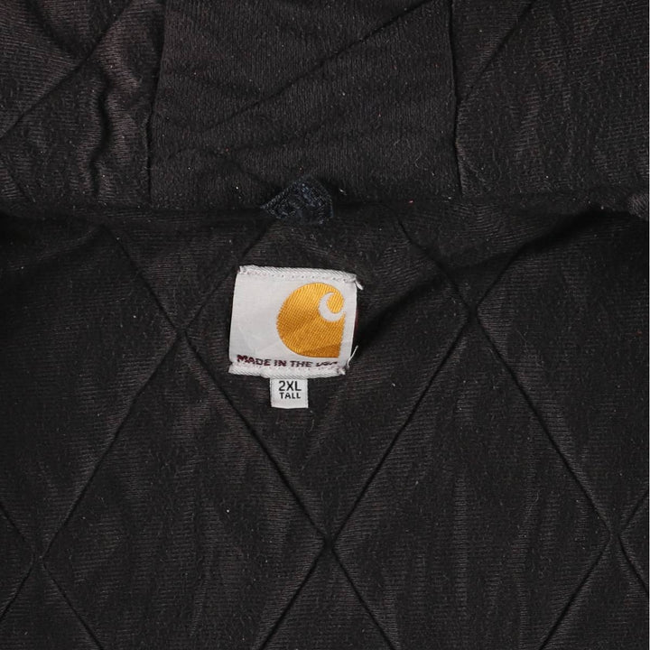Carhartt Active Jacket, Padded Duck Full-Zip Hoodie, Made in USA, Men's XXL cotton black type Vintage Second Hand