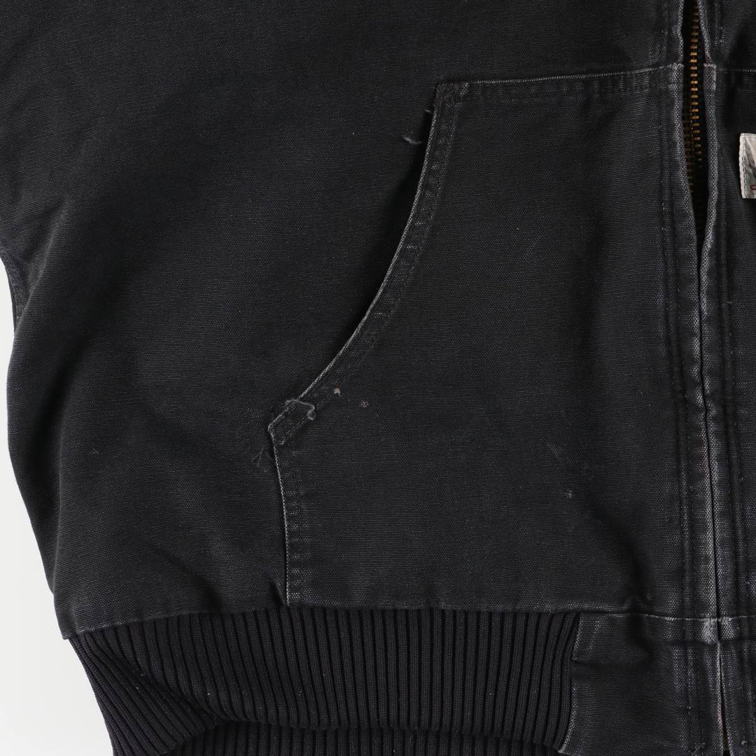 Carhartt Active Jacket, Padded Duck Full-Zip Hoodie, Made in USA, Men's XXL cotton black type Vintage Second Hand