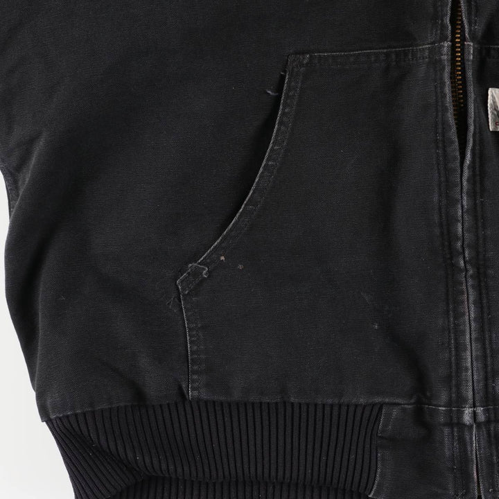 Carhartt Active Jacket, Padded Duck Full-Zip Hoodie, Made in USA, Men's XXL cotton black type Vintage Second Hand