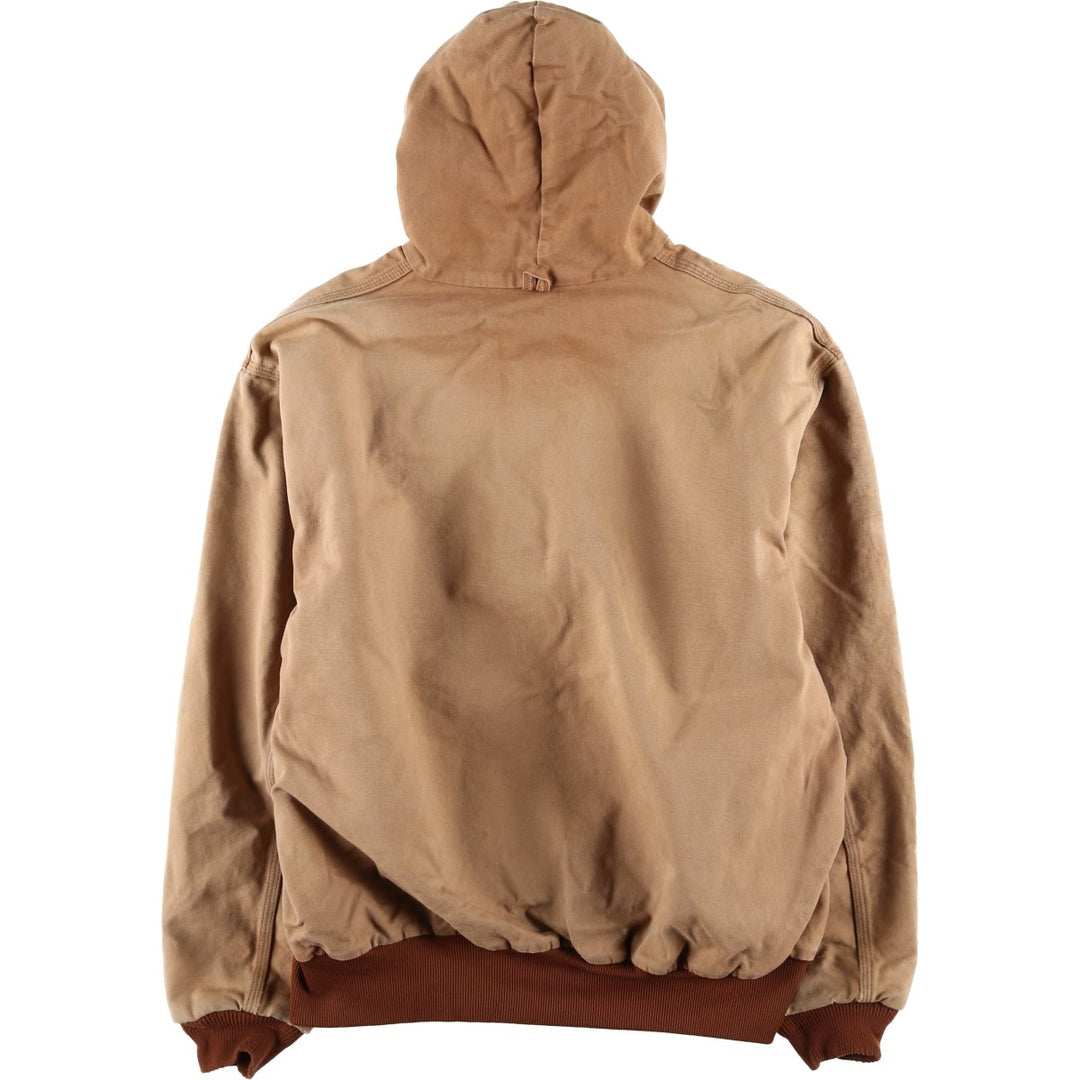 Vintage 80s-90'S Carhartt Active Jacket, Duck Full Zip Hoodie, Men's, Size XXL cotton Khaki type beige Vintage Second Hand