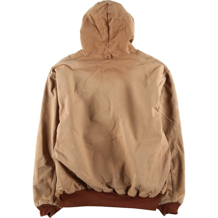 Vintage 80s-90'S Carhartt Active Jacket, Duck Full Zip Hoodie, Men's, Size XXL cotton Khaki type beige Vintage Second Hand