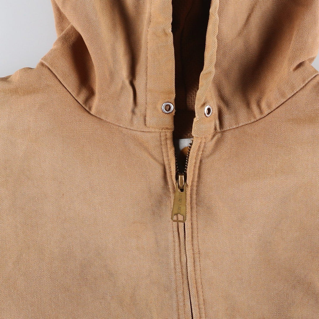 Vintage 80s-90'S Carhartt Active Jacket, Duck Full Zip Hoodie, Men's, Size XXL cotton Khaki type beige Vintage Second Hand