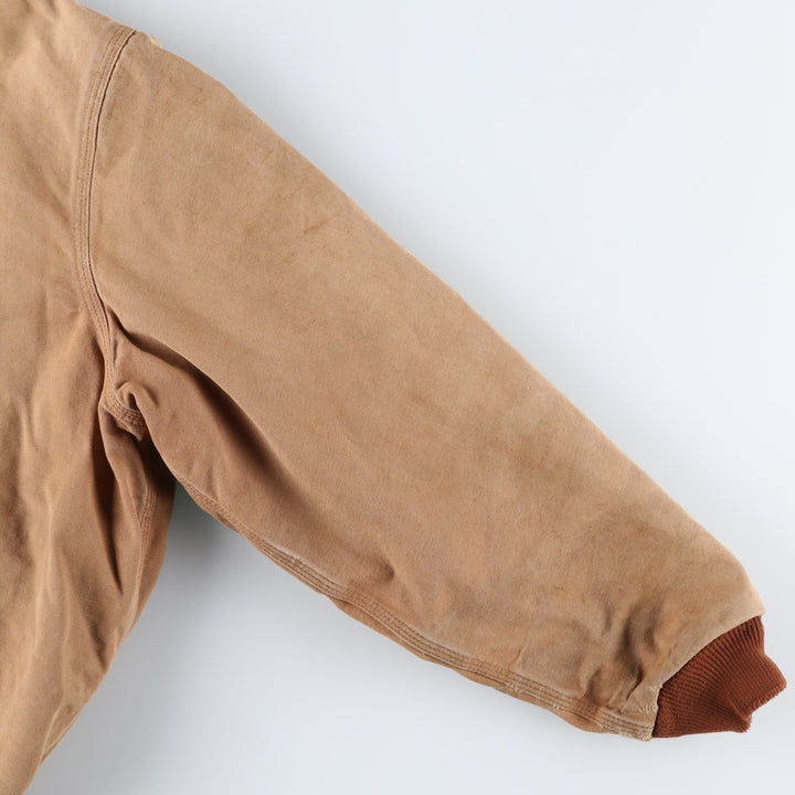 Vintage 80s-90'S Carhartt Active Jacket, Duck Full Zip Hoodie, Men's, Size XXL cotton Khaki type beige Vintage Second Hand