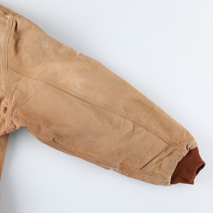 Vintage 80s-90'S Carhartt Active Jacket, Duck Full Zip Hoodie, Men's, Size XXL cotton Khaki type beige Vintage Second Hand