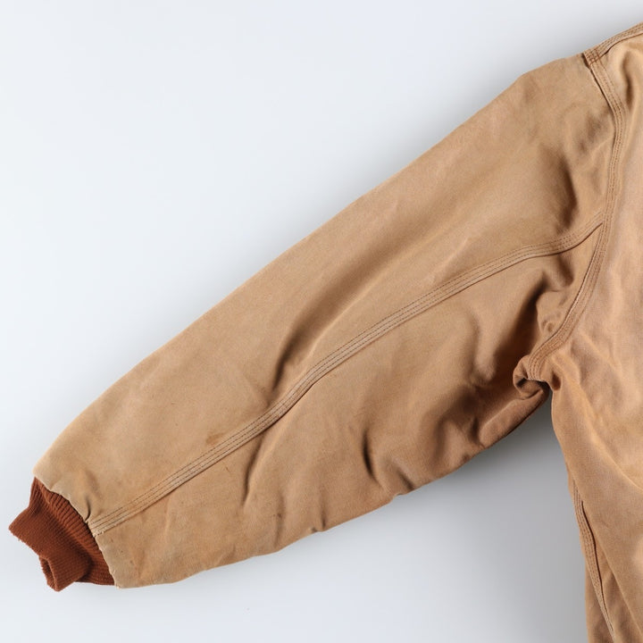 Vintage 80s-90'S Carhartt Active Jacket, Duck Full Zip Hoodie, Men's, Size XXL cotton Khaki type beige Vintage Second Hand