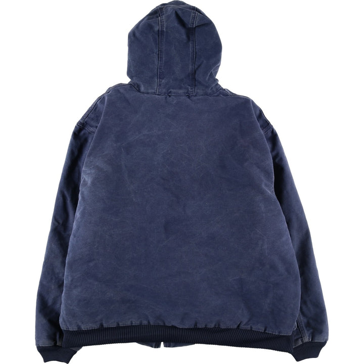 Carhartt Active Jacket, Padded Duck Full-Zip Hoodie, Men's Size XXXL cotton Navy blue Vintage Second Hand