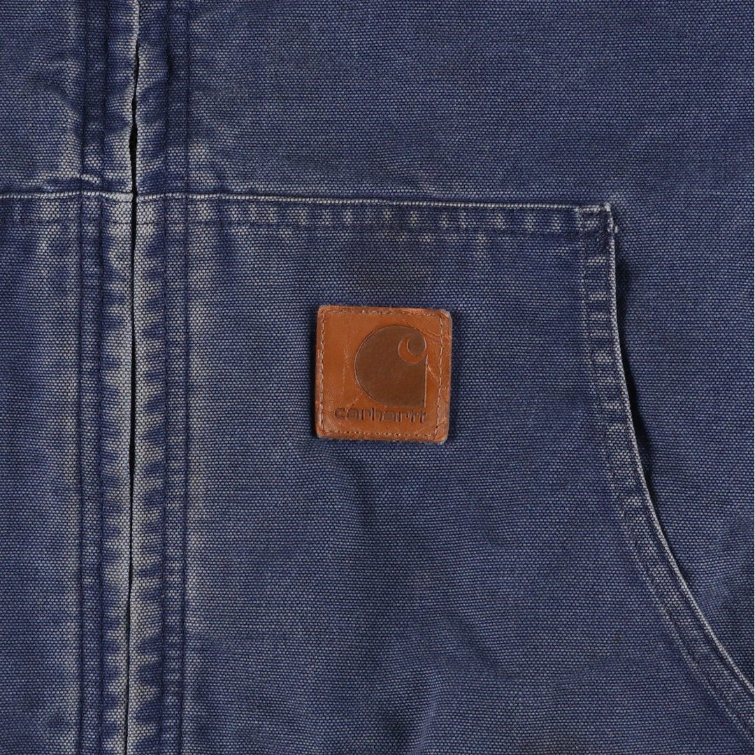 Carhartt Active Jacket, Padded Duck Full-Zip Hoodie, Men's Size XXXL cotton Navy blue Vintage Second Hand