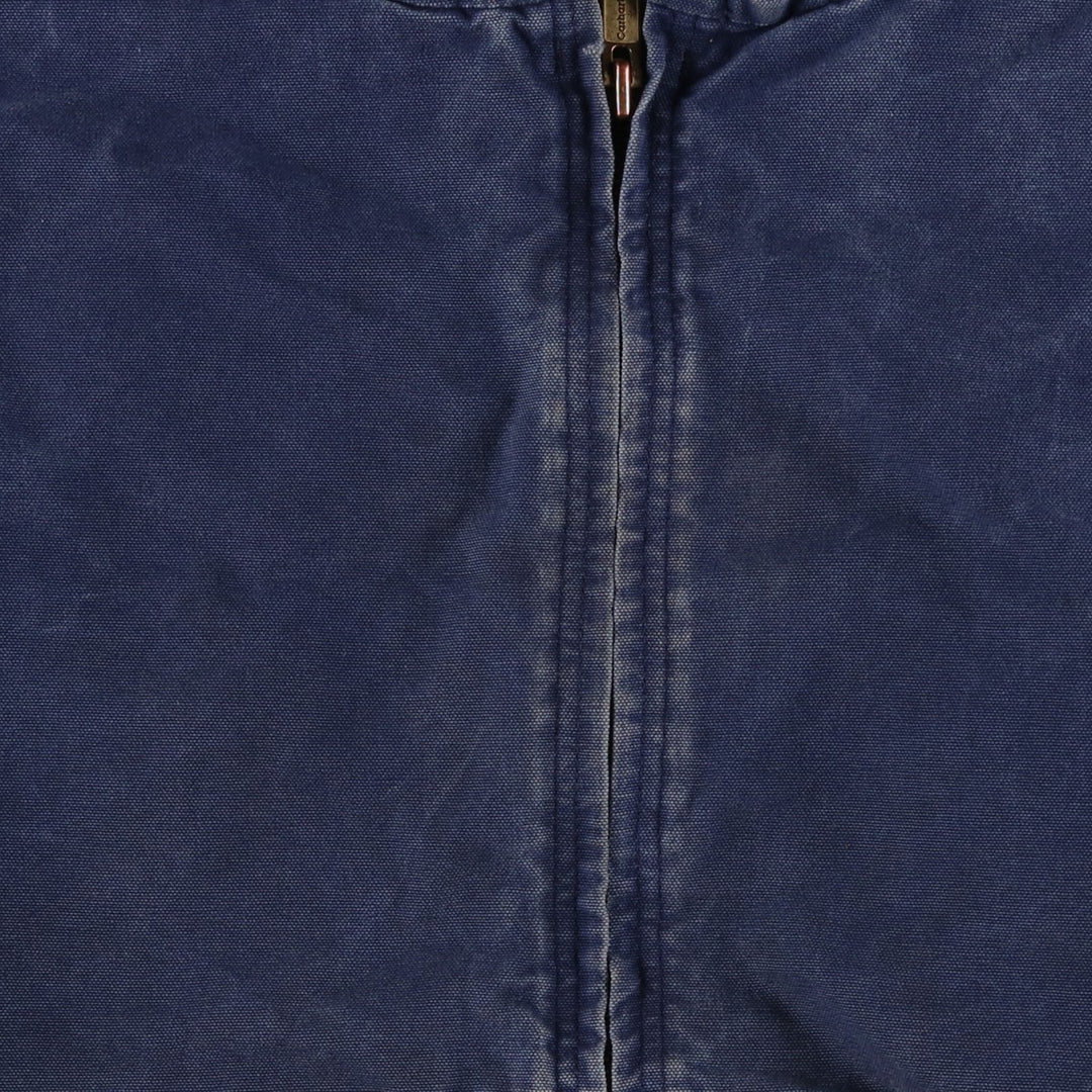 Carhartt Active Jacket, Padded Duck Full-Zip Hoodie, Men's Size XXXL cotton Navy blue Vintage Second Hand