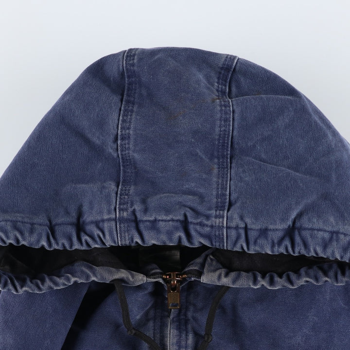 Carhartt Active Jacket, Padded Duck Full-Zip Hoodie, Men's Size XXXL cotton Navy blue Vintage Second Hand