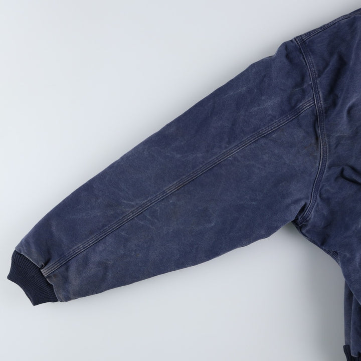 Carhartt Active Jacket, Padded Duck Full-Zip Hoodie, Men's Size XXXL cotton Navy blue Vintage Second Hand