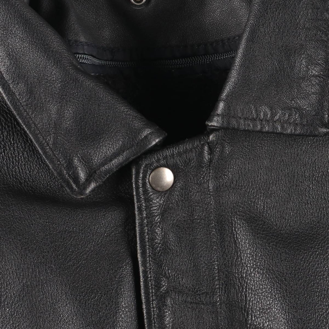 A-2 type padded leather flight jacket, men's size M unclear black type Vintage Second Hand