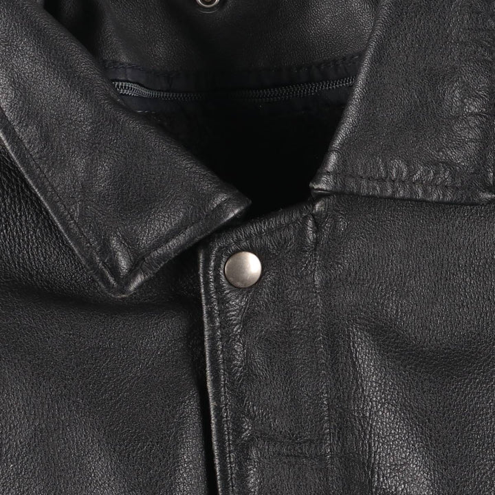 A-2 type padded leather flight jacket, men's size M unclear black type Vintage Second Hand