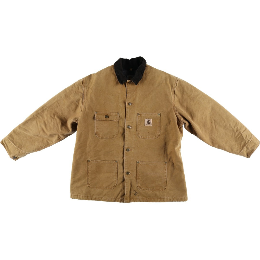 2000'S Carhartt Michigan Chore Coat Duck Coverall Men's XL cotton brown type Vintage Second Hand