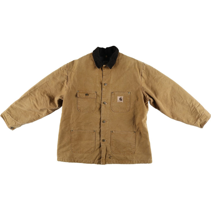 2000'S Carhartt Michigan Chore Coat Duck Coverall Men's XL cotton brown type Vintage Second Hand