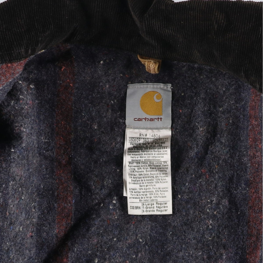 2000'S Carhartt Michigan Chore Coat Duck Coverall Men's XL cotton brown type Vintage Second Hand