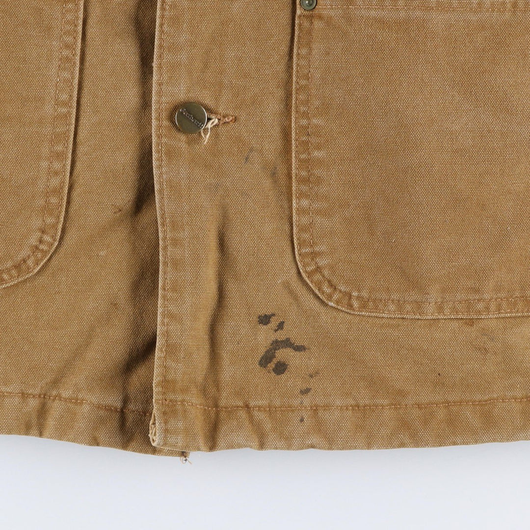 2000'S Carhartt Michigan Chore Coat Duck Coverall Men's XL cotton brown type Vintage Second Hand