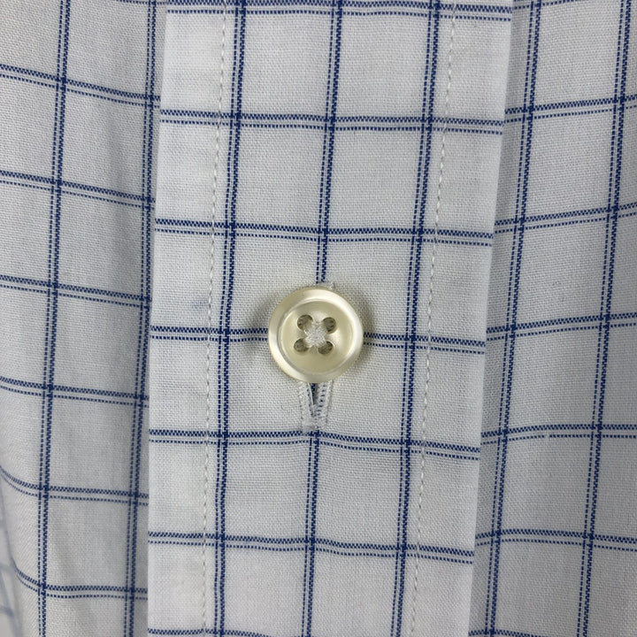 Ralph Lauren YARMOUTH Long Sleeve Button Down Check Shirt Men's XL cotton white type Vintage Second Hand