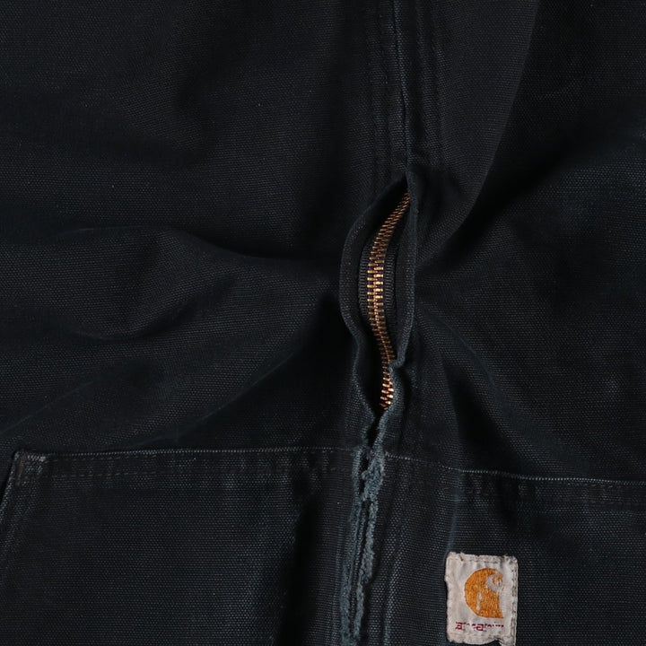 Carhartt Active Jacket, Helmets to Hardhats, Duck Full-Zip Hoodie, Made in USA, Men's XXL cotton black type Vintage Second Hand