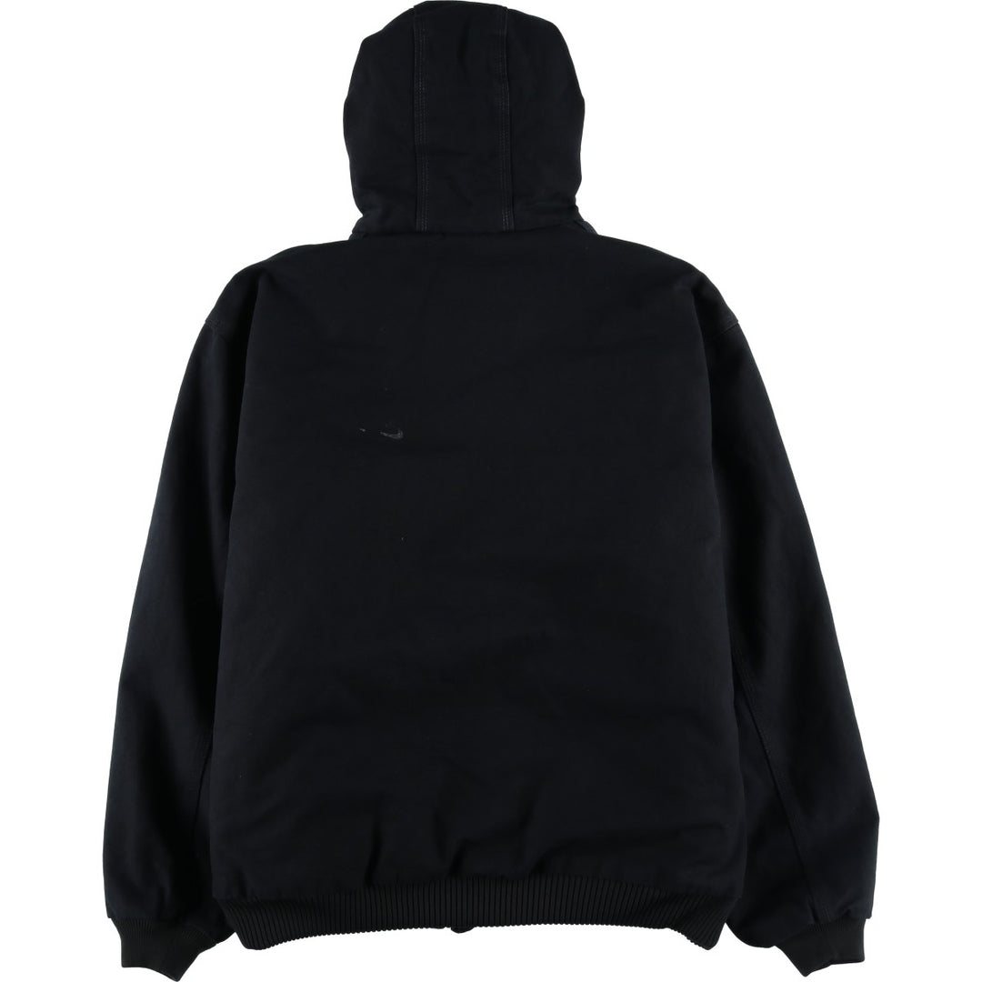 Carhartt Active Jacket, HELMETS TO HARDHATS, Padded Duck Full-Zip Hoodie, Made in USA, Men's XXL cotton black type Vintage Second Hand