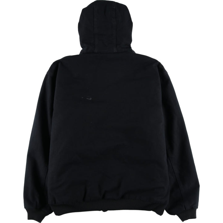 Carhartt Active Jacket, HELMETS TO HARDHATS, Padded Duck Full-Zip Hoodie, Made in USA, Men's XXL cotton black type Vintage Second Hand