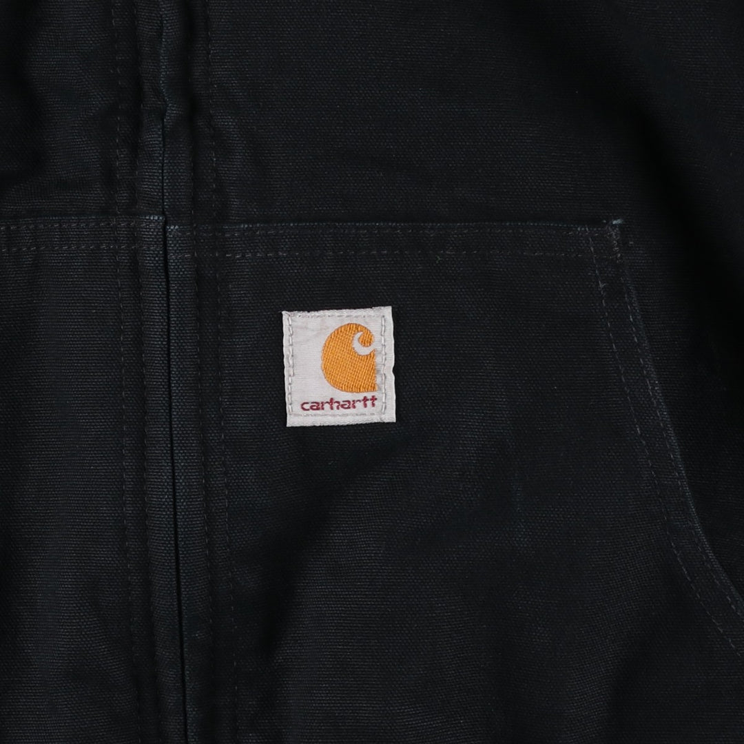 Carhartt Active Jacket, HELMETS TO HARDHATS, Padded Duck Full-Zip Hoodie, Made in USA, Men's XXL cotton black type Vintage Second Hand