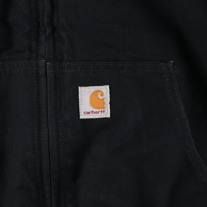 Carhartt Active Jacket, HELMETS TO HARDHATS, Padded Duck Full-Zip Hoodie, Made in USA, Men's XXL cotton black type Vintage Second Hand